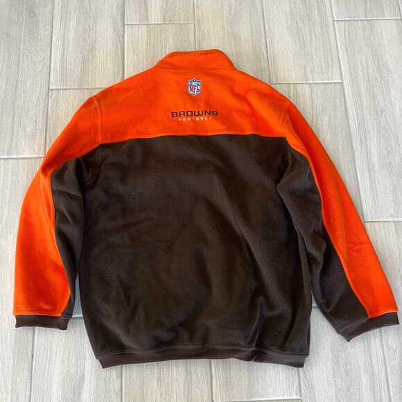 NFL Team Apparel Reebok Men's LG Cleveland Browns Fleece Pullover Sweatshirt - Picture 3 of 5